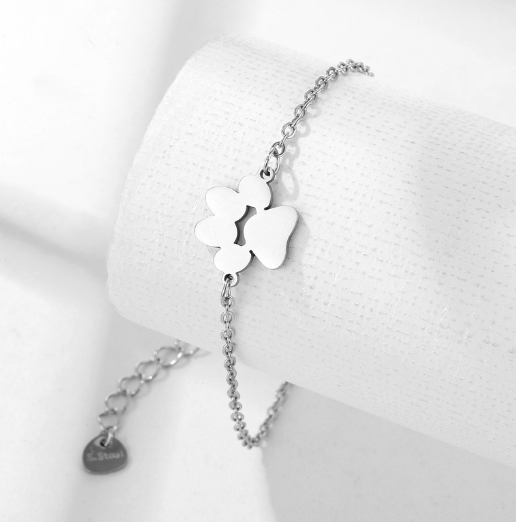 Personalized Pet Paw Print Bracelet with Name