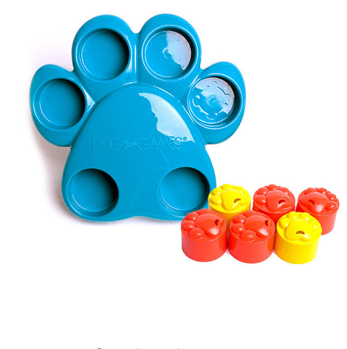 Durable Dog Puzzle Toy and Feeding Bowl (Gold)