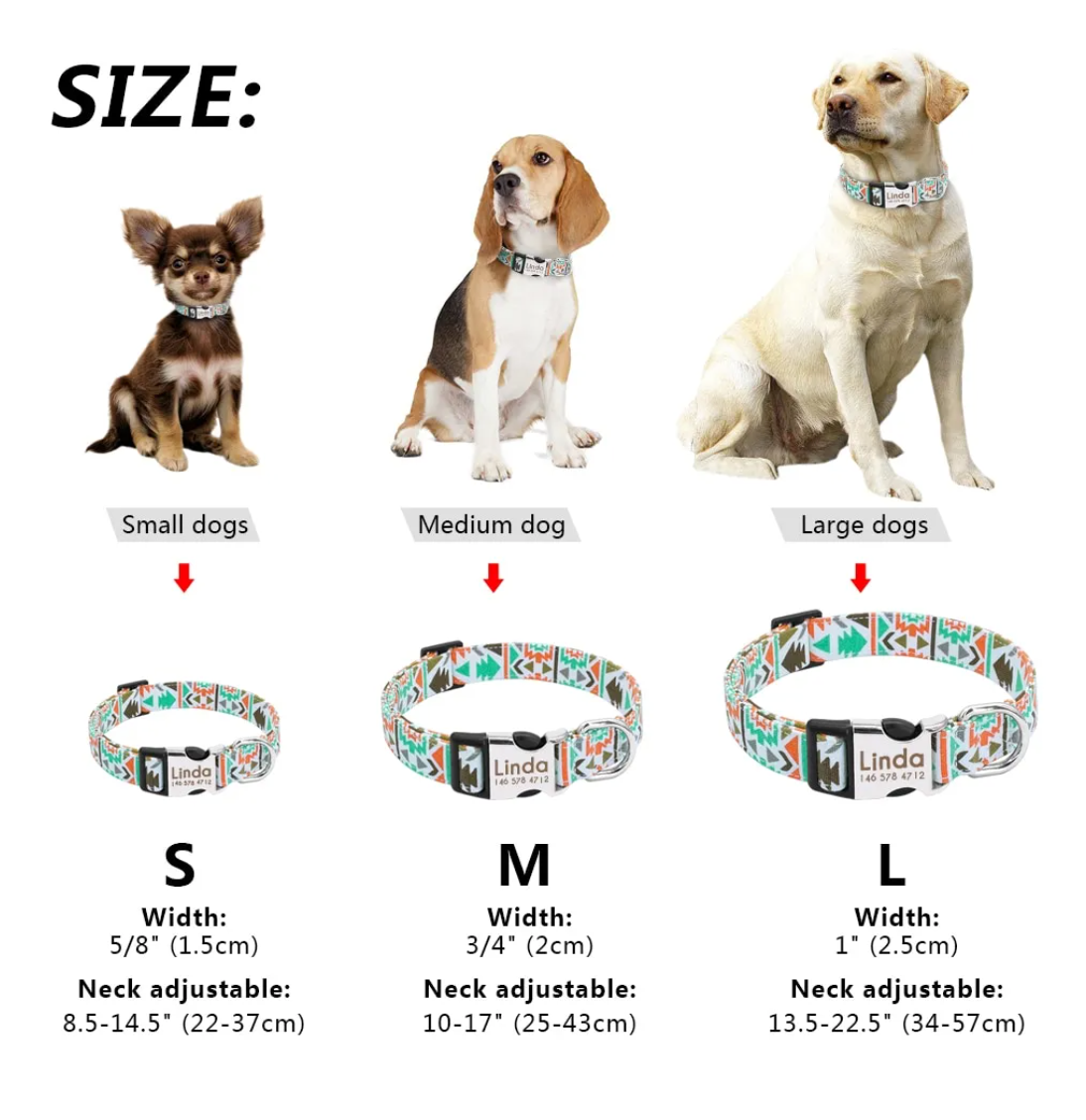 Custom Engraved Anti-Lost Dog Collar Tag