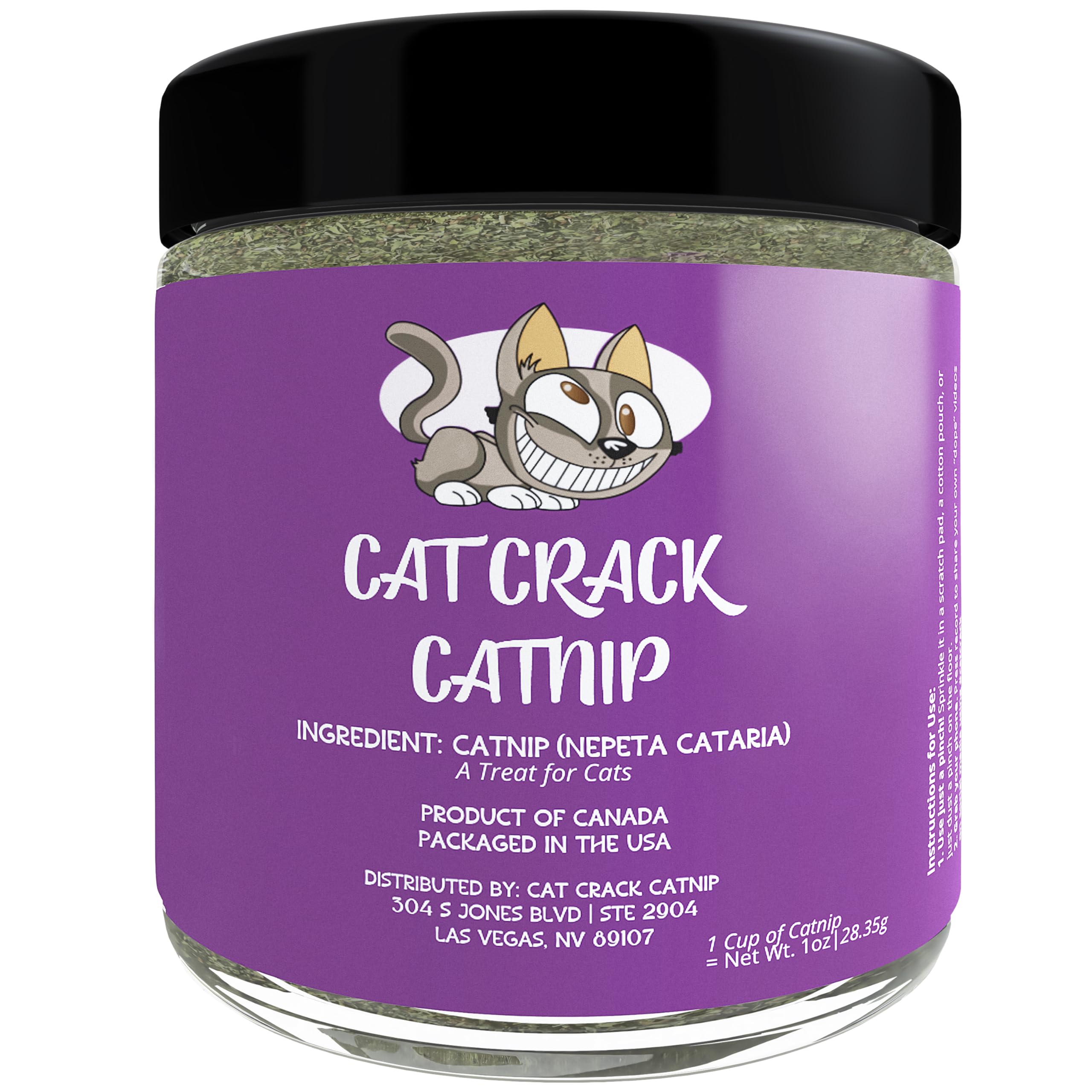 Cat Crack Catnip Zoomie-Inducing Cat Nip Blend North American Made & 100% Natural Safe & Non-Addictive Catnip Treats Used to Supplement Catnip Toys Catnip Spray & Cat Accessories (1 Cup)
