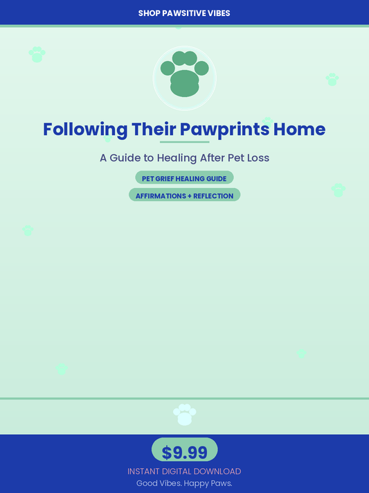 Following Their Pawprints Home — A Pet Grief Healing Guide digital download cover