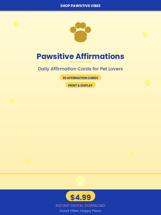 Pawsitive Affirmations — Daily Affirmation Cards for Pet Lovers digital download cover
