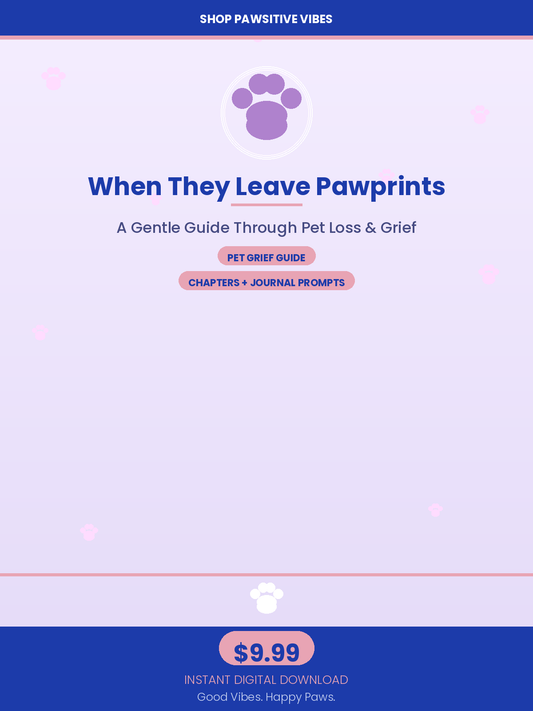 When They Leave Pawprints — A Pet Grief Guide digital download cover